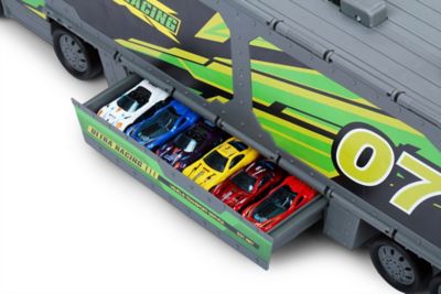 Image showing  Deluxe Die Cast Car Hauler with 10 Cars