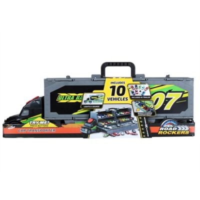 Image showing 5 th Kid Galaxy Deluxe Die Cast Car Hauler with 10 Cars