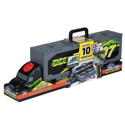 Image showing 6 th Kid Galaxy Deluxe Die Cast Car Hauler with 10 Cars