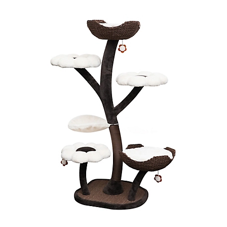 Catry 59 in. 6-Level Blossom Flower Design Large Cat Tree