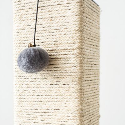 Image showing  32 in. Natural Minimalist Scratching Post Cat Tree with Natural Sisal Rope
