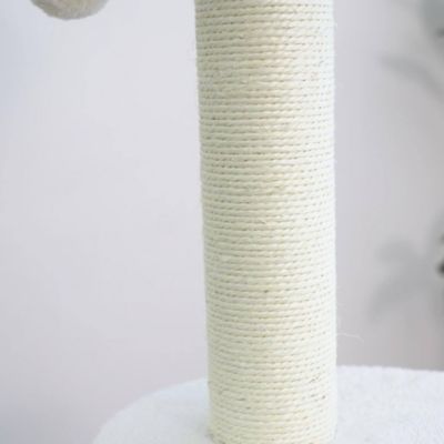Image showing 5 th PetPals 49 in. 4-Level Pharaoh Natural Aesthetic Handwoven Cat Tower, White