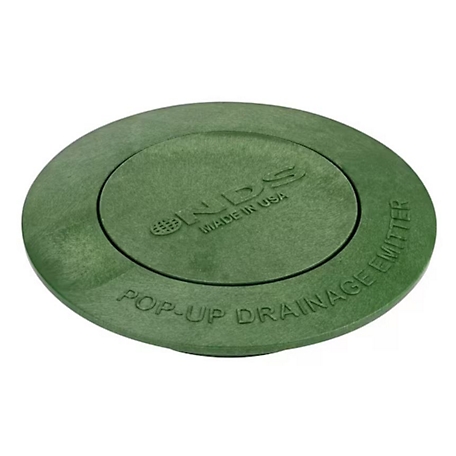 NDS Pop-Up Drainage Emitter Cover for 3 in. and 4 in. Drain Fittings, Green Plastic