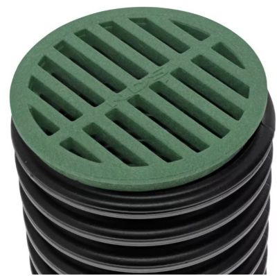 Image showing  4 in. Round Plastic Grate, Green