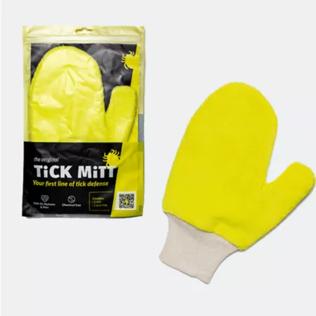 TiCK MiTT Chemical-Free Tick Removal Tool for People and Pets Yellow Flea Combs & Accessories