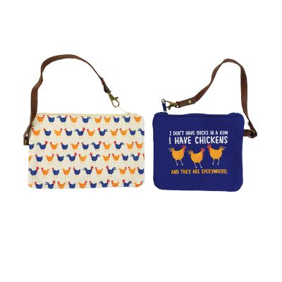 HaynesBesco Group 2 ct. Wristlet Pouches Have Chickens