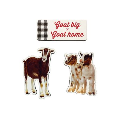 HaynesBesco Group 3 ct. Wooden Magnets Goat Big