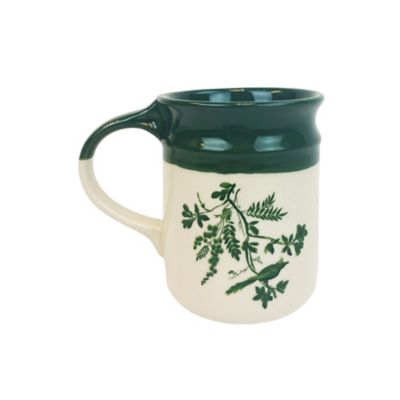 HaynesBesco Group Reactive Glaze Floral Mug Green