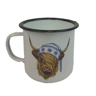 HaynesBesco Group 18 oz. Enamel Cups - Cow