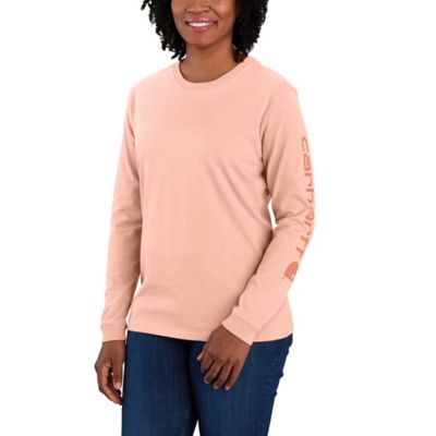 Carhartt Women's Loose Fit Heavyweight Logo Long-Sleeve Graphic T-Shirt