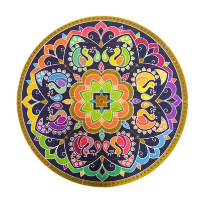 Image showing  Rangoli Mandala Floor Puzzle - 48 pc., Round 32 in.