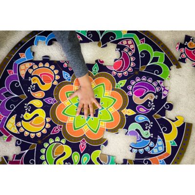 Image showing  Rangoli Mandala Floor Puzzle - 48 pc., Round 32 in.