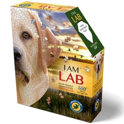 Madd Capp Games I Am Lab - 550 pc. Dog Shaped Jigsaw Puzzle, 28 x 30 in.