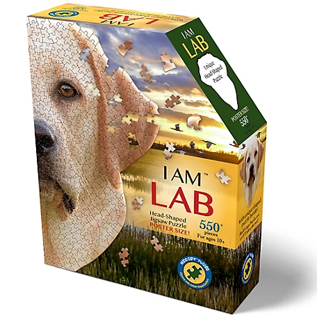 Madd Capp Games I Am Lab - 550 pc. Dog Shaped Jigsaw Puzzle, 28 x 30 in.