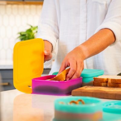 Image showing  Silicone Go Go Bowls: Set of 4: Sun Storm - Sizes: 10, 20, 30 oz. & Sandwich Size