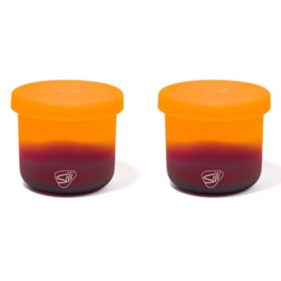 Silipint 10 oz. Unbreakable Silicone Lidded Bowls, Sun Storm, 2 pk.