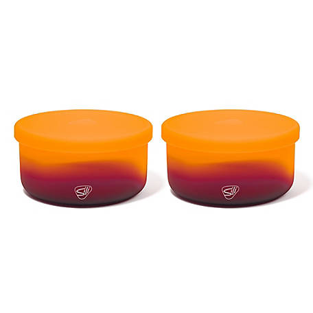 Silipint Silicone 30 oz. Lidded Bowls: 2 Pack Sun Storm - Unbreakable