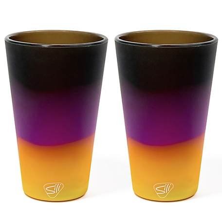 Silipint Silicone Pint Glass Set - 2 Pack - 16 oz. - Reusable