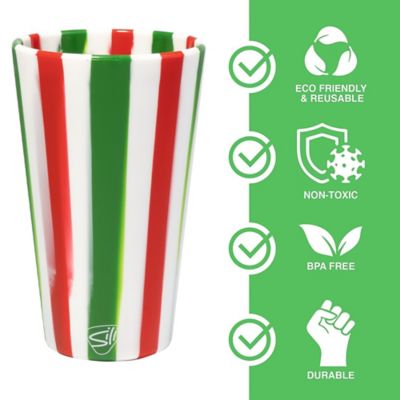 Image showing  Silicone Pint Glasses 4 pk., 16 oz.