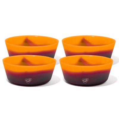 Silipint Silicone 18 oz. Squeeze-A-Bowl Set of 4: Sun Storm - Microwavable
