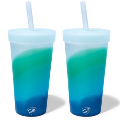 Silipint Silicone 22 oz. Straw Tumblers: 2 Pack - Unbreakable Cups