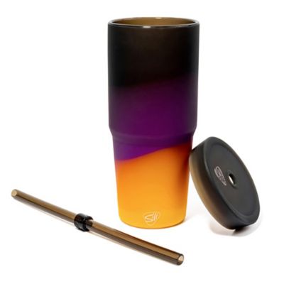 Image showing  Silicone 32 oz. Straw Tumblers 2 Pack - Sun Storm - Unbreakable