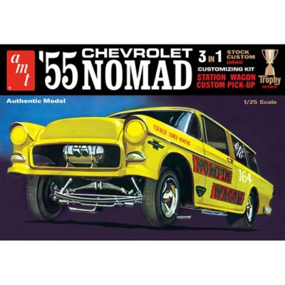Image showing 5 th AMT 1:25 Scale Model Kit - 1955 Chevy Nomad - 172 Parts