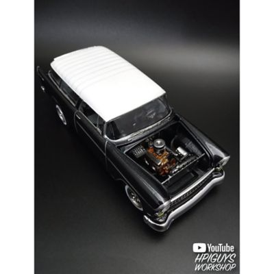 Image showing 7 th AMT 1:25 Scale Model Kit - 1955 Chevy Nomad - 172 Parts