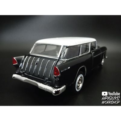 Image showing 9 th AMT 1:25 Scale Model Kit - 1955 Chevy Nomad - 172 Parts