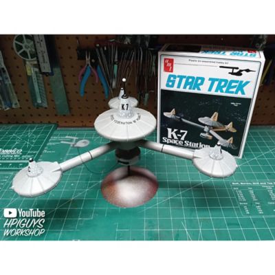 Image showing 6 th AMT Star Trek K-7 Space Station - 1:7600 Scale Model Kit -29 Parts