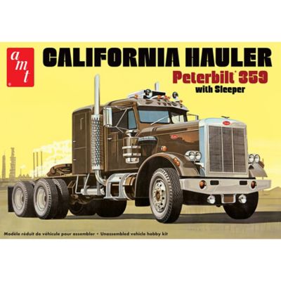 Image showing  1:25 Scale Model Kit - Peterbilt 359 California Hauler with Sleeper - 300+ Parts