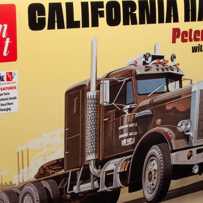 Image showing 5 th AMT 1:25 Scale Model Kit - Peterbilt 359 California Hauler with Sleeper - 300+ Parts