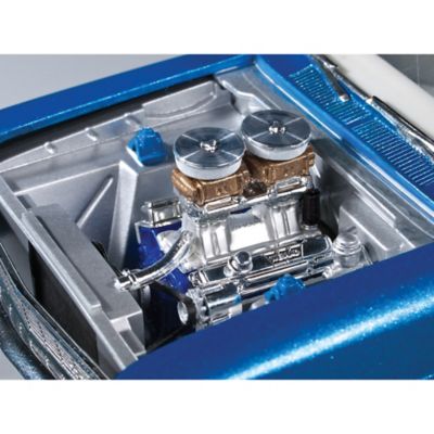 Image showing  1:25 Scale Model Kit - 1966 Chevy Nova Pro Street - Brilliant Blue, 110+ Parts