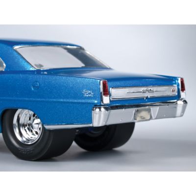Image showing 5 th AMT 1:25 Scale Model Kit - 1966 Chevy Nova Pro Street - Brilliant Blue, 110+ Parts