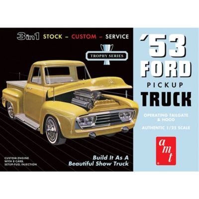 AMT 1:25 Scale Model Kit - 1953 Ford Pickup -3-in-1 Stock-Custom-Service