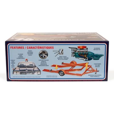 Image showing 5 th MPC 1:25 Scale Model Kit - 1976 Chevy Caprice w/Trailer 2T - 114+ Parts