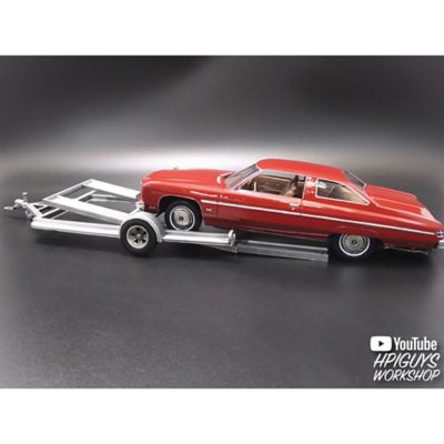 Image showing 7 th MPC 1:25 Scale Model Kit - 1976 Chevy Caprice w/Trailer 2T - 114+ Parts