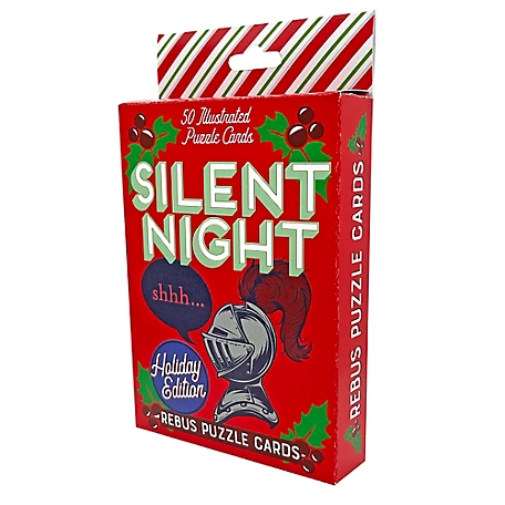 Holly Jolly Silent Night Rebus Puzzle Cards - A Holiday Themed Deck Of Rebus Puzzles