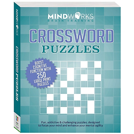 Mindworks Crossword Puzzles - Puzzle Book For Adults, Brain Training