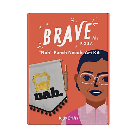 Kids Crafts Brave Like Rosa Parks - "NAH" Punch Needle Art Kit