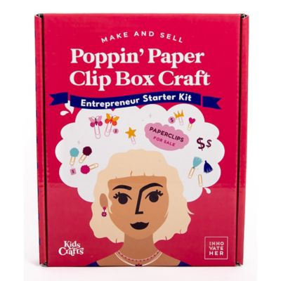 Kids Crafts Make & Sell Poppin' Paper Clip Box Craft Kit Business - Entrepreneur Starter Kit