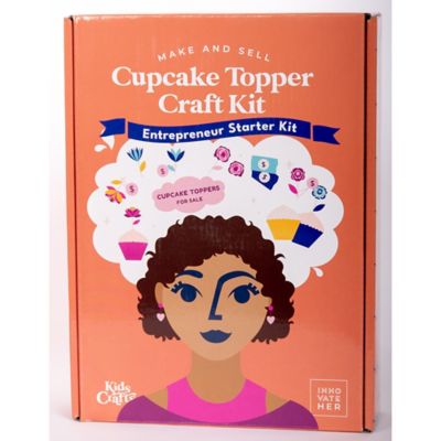 Kids Crafts Make & Sell Cupcake Topper Craft Kit Business - Entrepreneur Starter Kit