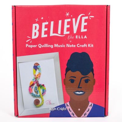 Kids Crafts Believe Like Ella Paper Quilling Music Note Craft Kit - with 6x8" Frame