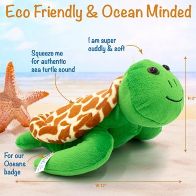 Image showing  Shelly The Sea Turtle - 12 in. Plush Toy with Animal Sounds