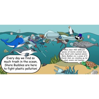 Image showing 9 th Shore Buddies The Plastic Ocean - Children's Hardcover Picture Book