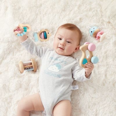 Image showing  Wooden Multi-Stage Sensory 5 pc. Gift Set - Multi-Activity, Teething