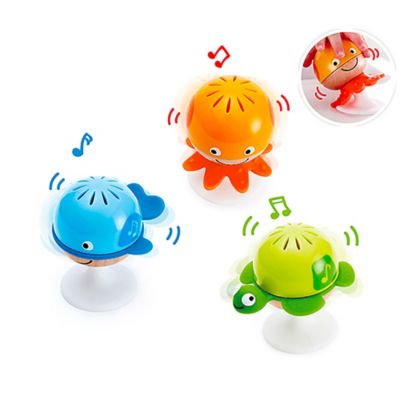 Image showing  Stay-Put Rattle Set - 3 pc. Sea Animal Suction Cup Rattles
