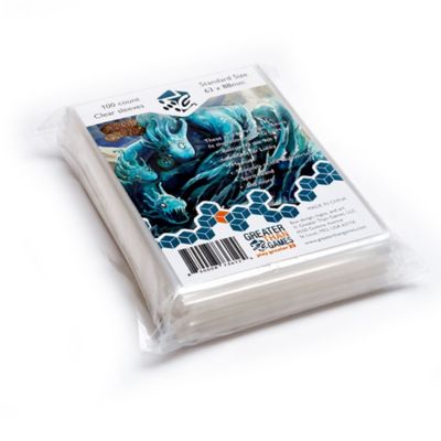 Image showing  100 Standard Size Card Sleeves - 63 x 88mm Clear
