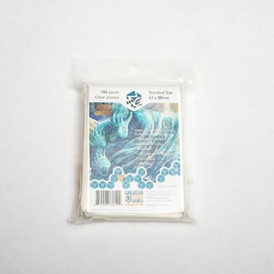 Image showing  100 Standard Size Card Sleeves - 63 x 88mm Clear