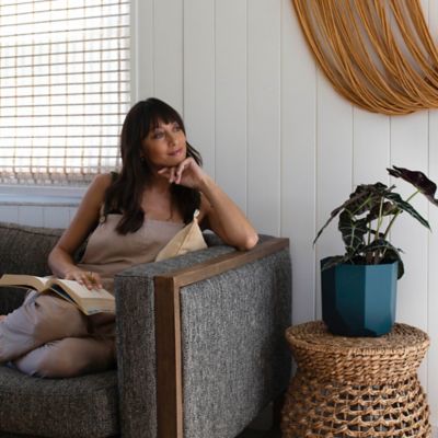 Image showing  2.7 gal. Plastic Tuxton Charleston Hexagonal Planter, Modern Unique Geometric Design